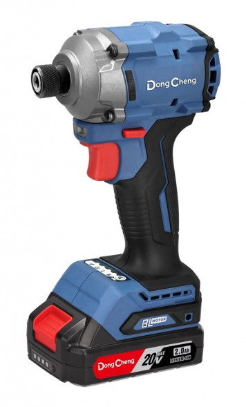 Аккумуляторный ударный шуруповерт (импакт) DongCheng DCPL198(TYPE EM), 20в, 198нМ, 2хАКБ 4Ач, ЗУ