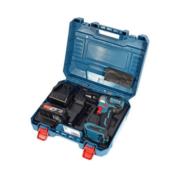 Аккумуляторный ударный гайковерт DongCheng DCPB02-18M(TYPE EM), 20в, 320Нм, 2хАКБ 4Ач, ЗУ