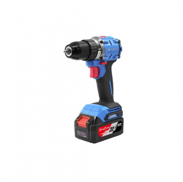 Аккумуляторная ударная дрель-шуруповерт DongCheng DCJZ2060i(TYPE EM) 20В, 60Нм, 2хАКБ 4Ач, ЗУ, кейс