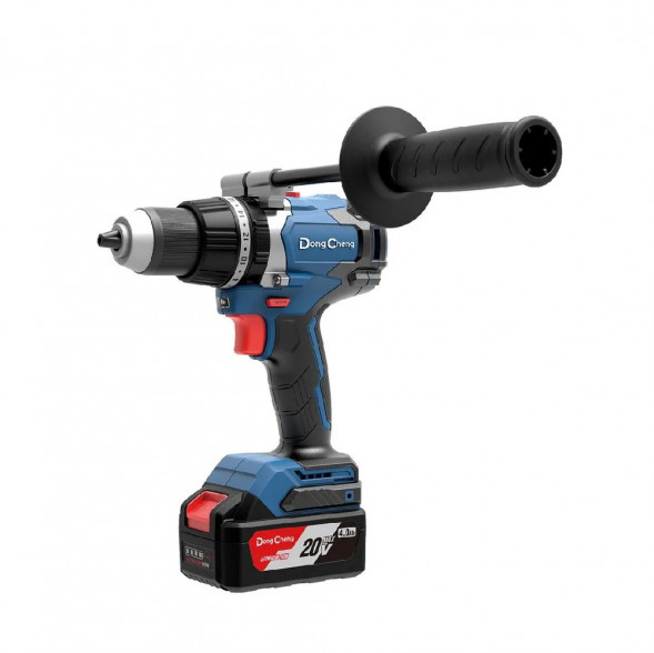 Аккумуляторная ударная дрель-шуруповерт DongCheng DCJZ03-13(TYPE EM) 20В, 120Нм, 2хАКБ 4Ач, ЗУ, кейс